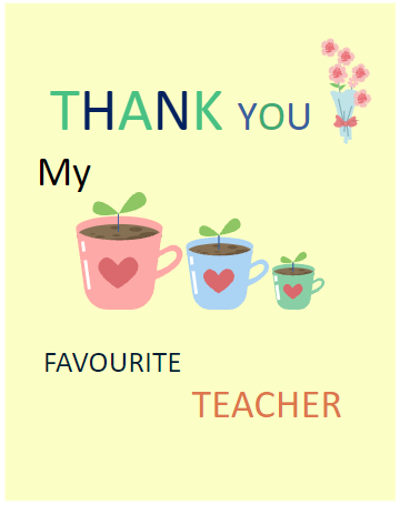 Thank You Card Template for Teachers