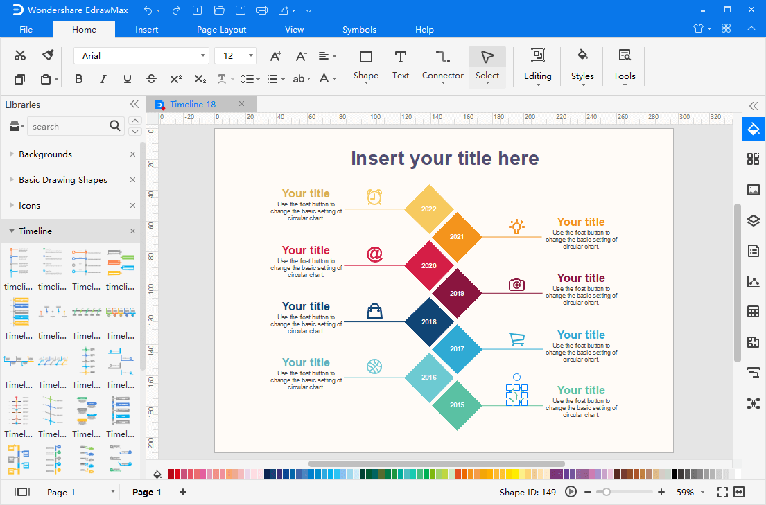 Free Timeline Templates - Easy to Edit - Edraw