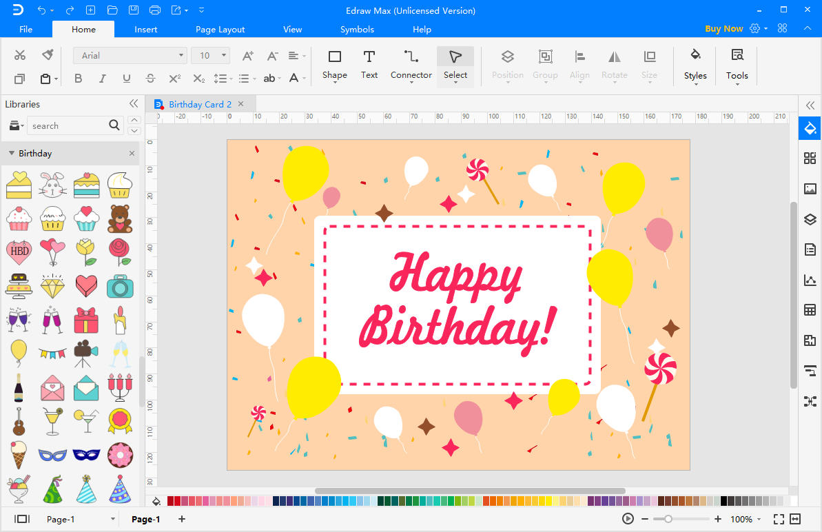 7 software migliori per creare inviti di compleanno: disegna inviti  creativi-Edraw