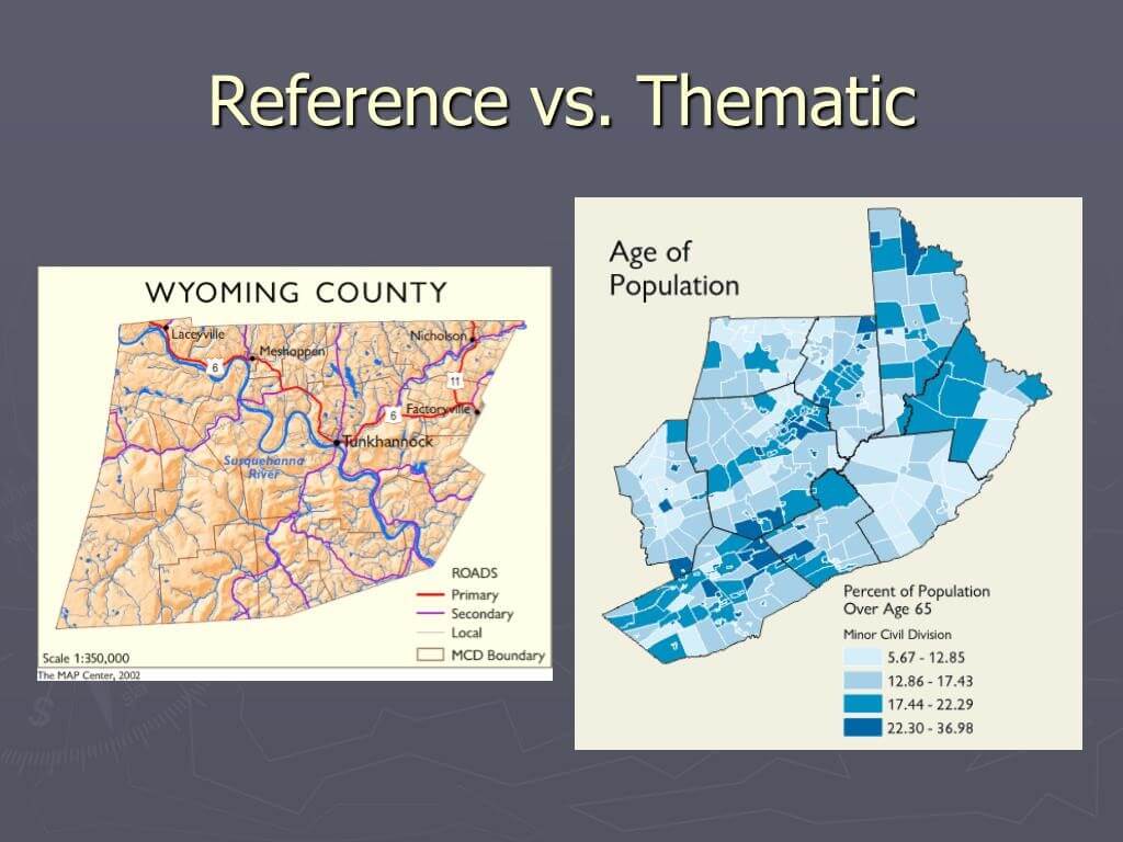 Reference Map Vs Thematic Map   Reference Vs Thematic 