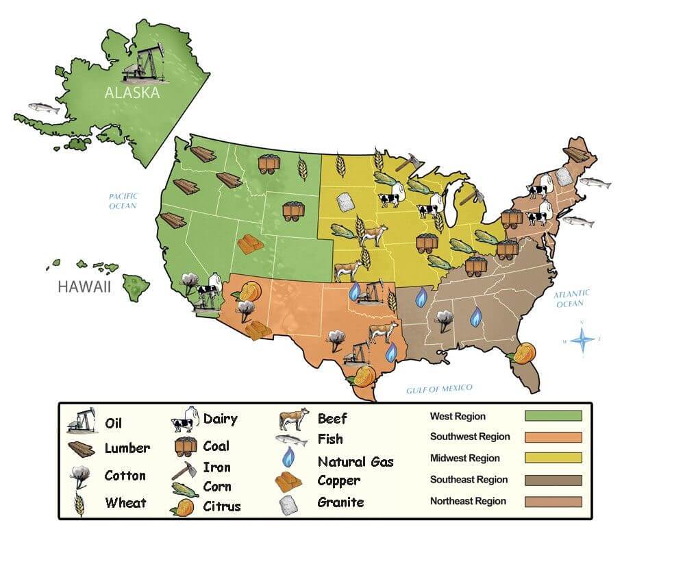 Economic Resource Map Definition Types Of Maps: Political, Physical, Weather, And More | Edrawmax