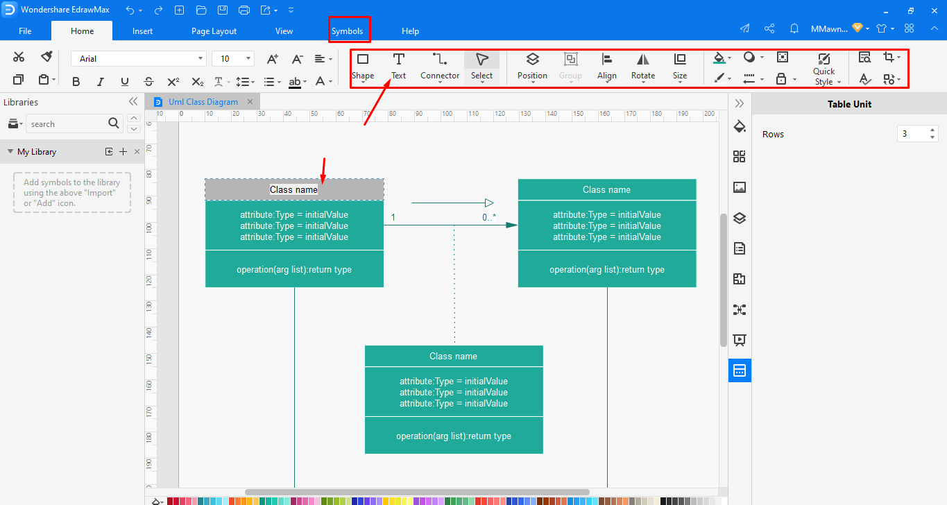 Entwerfen und Bearbeiten Ihres Diagramms