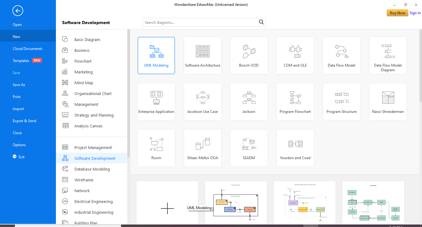 Create from scratch or Select and edit a template