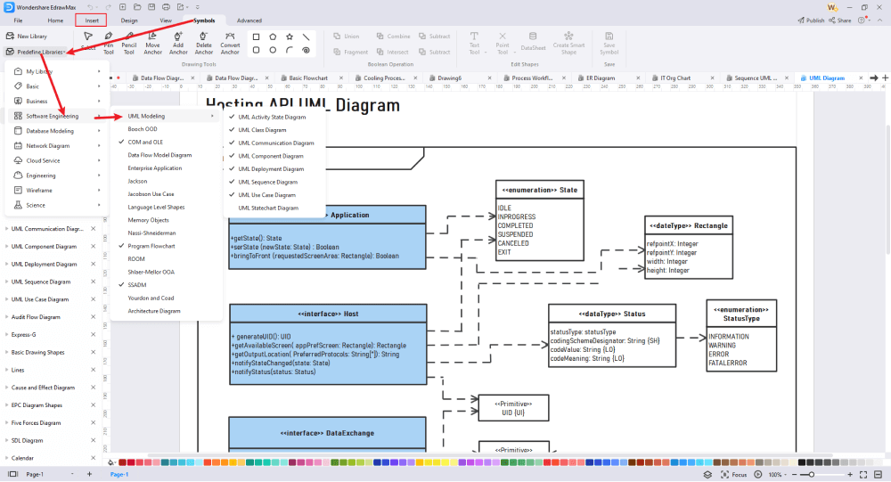 Zeichnen Sie ein UML-Diagramm in EdrawMax