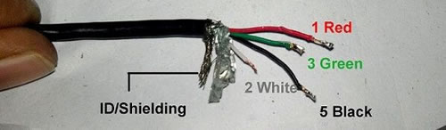 Usb cable shop wire connection