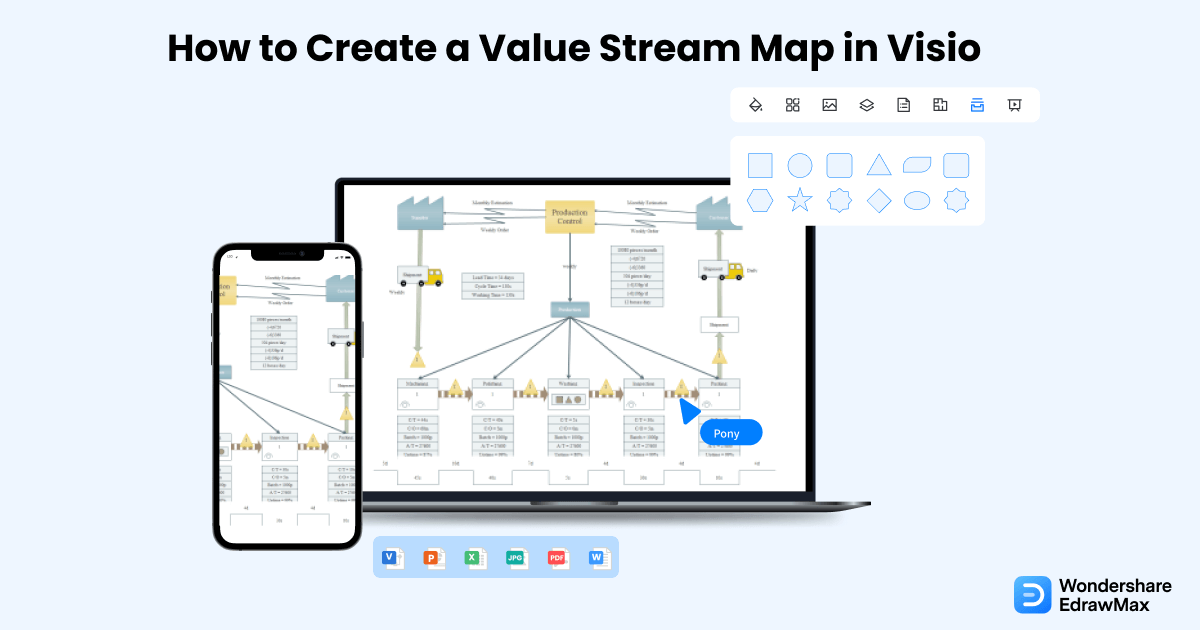 How to Create a Value Stream Map in Visio | EdrawMax