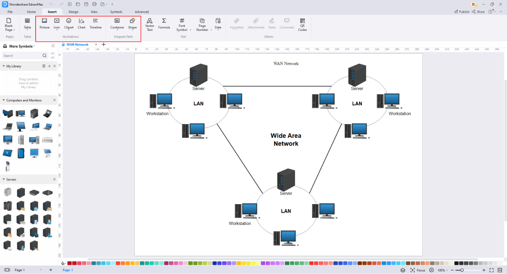 einfaches Computernetzwerkdiagramm