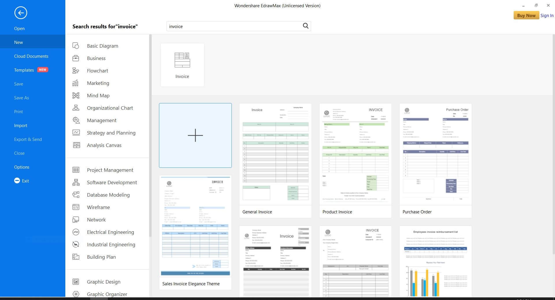 modèle de facture de EdrawMax