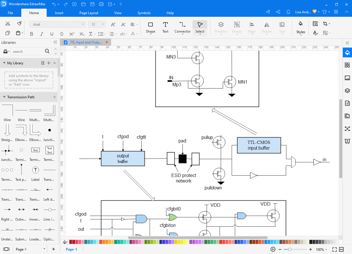 Réaliser un FBD dans EdrawMax