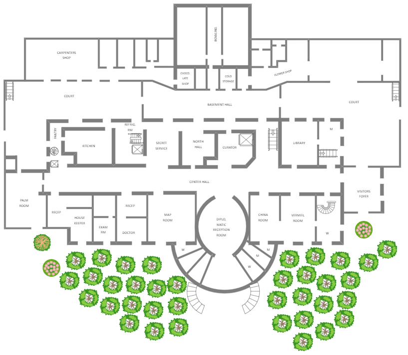 white house floor plan - Ground Floor