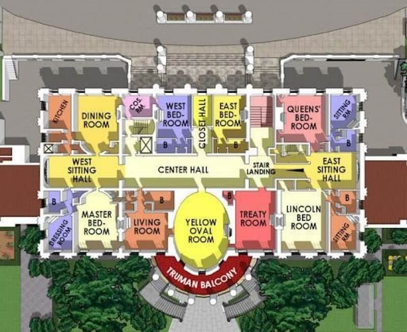 Map Of White House White House Floor Plan | Edrawmax