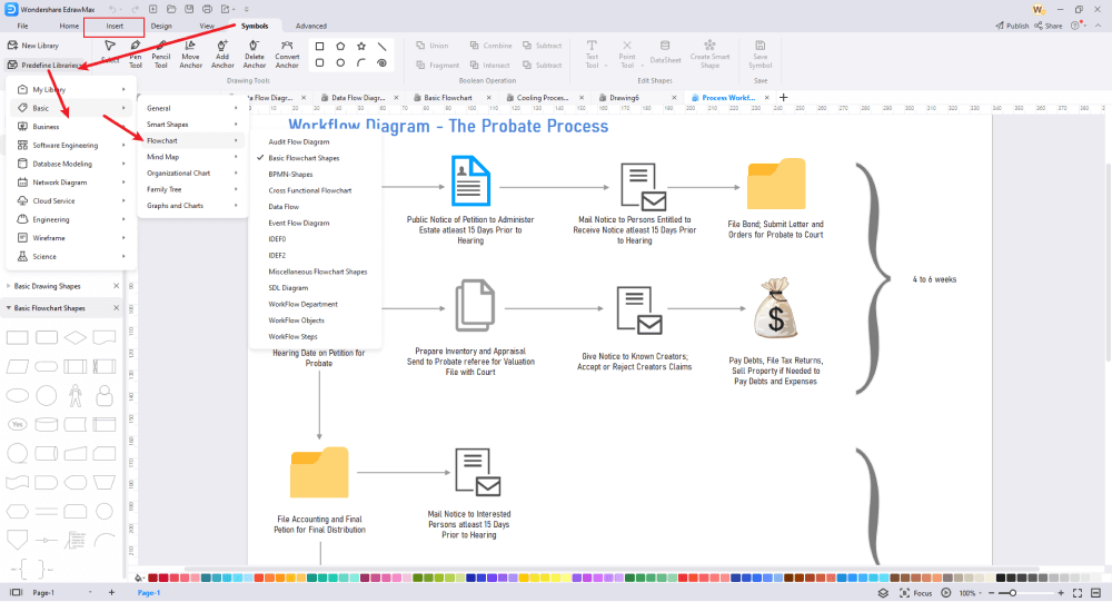 Erstellen Sie ein Workflow-Diagramm in EdrawMax