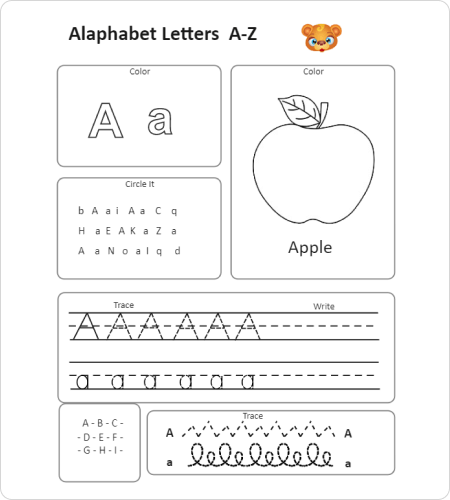 Foglio di lavoro sull'alfabeto