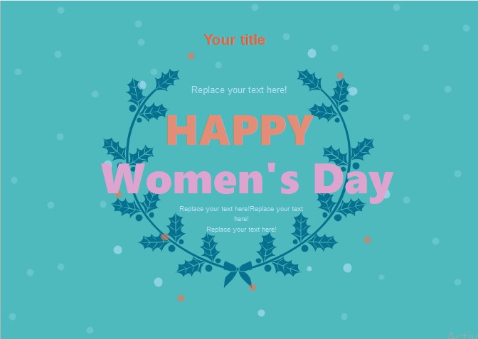 green women day card
