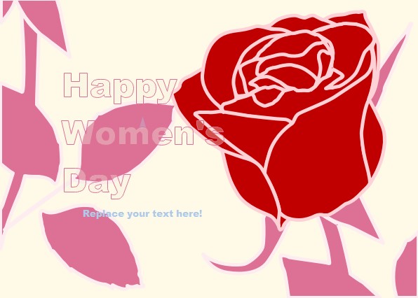 rose women day card