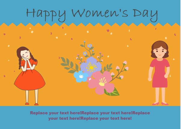 women day greeting card for mom