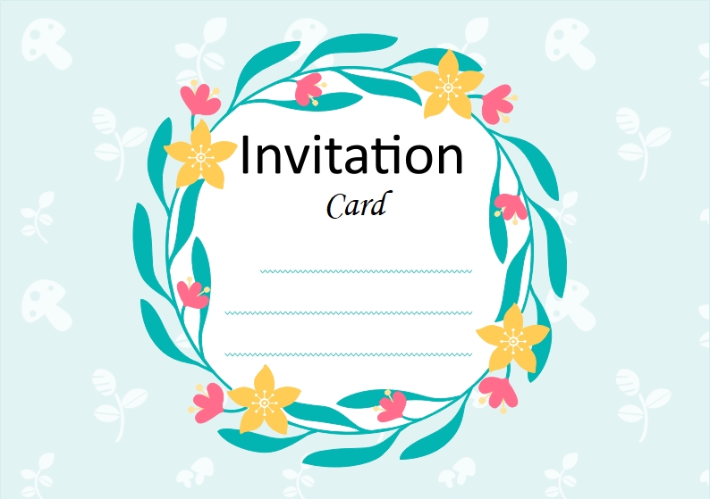 green women day invitation card