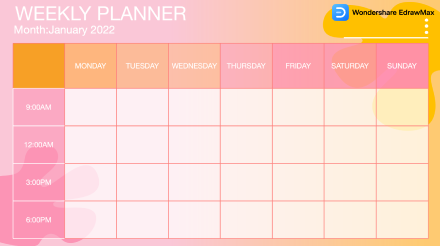 2022 Weekly Planner