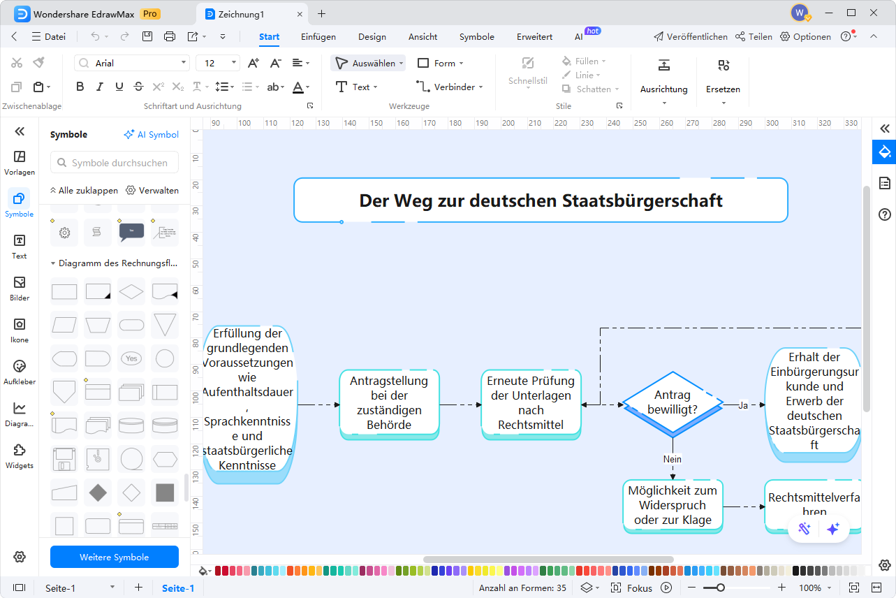 Detaillierte Bearbeitung im vollwertigen Editor