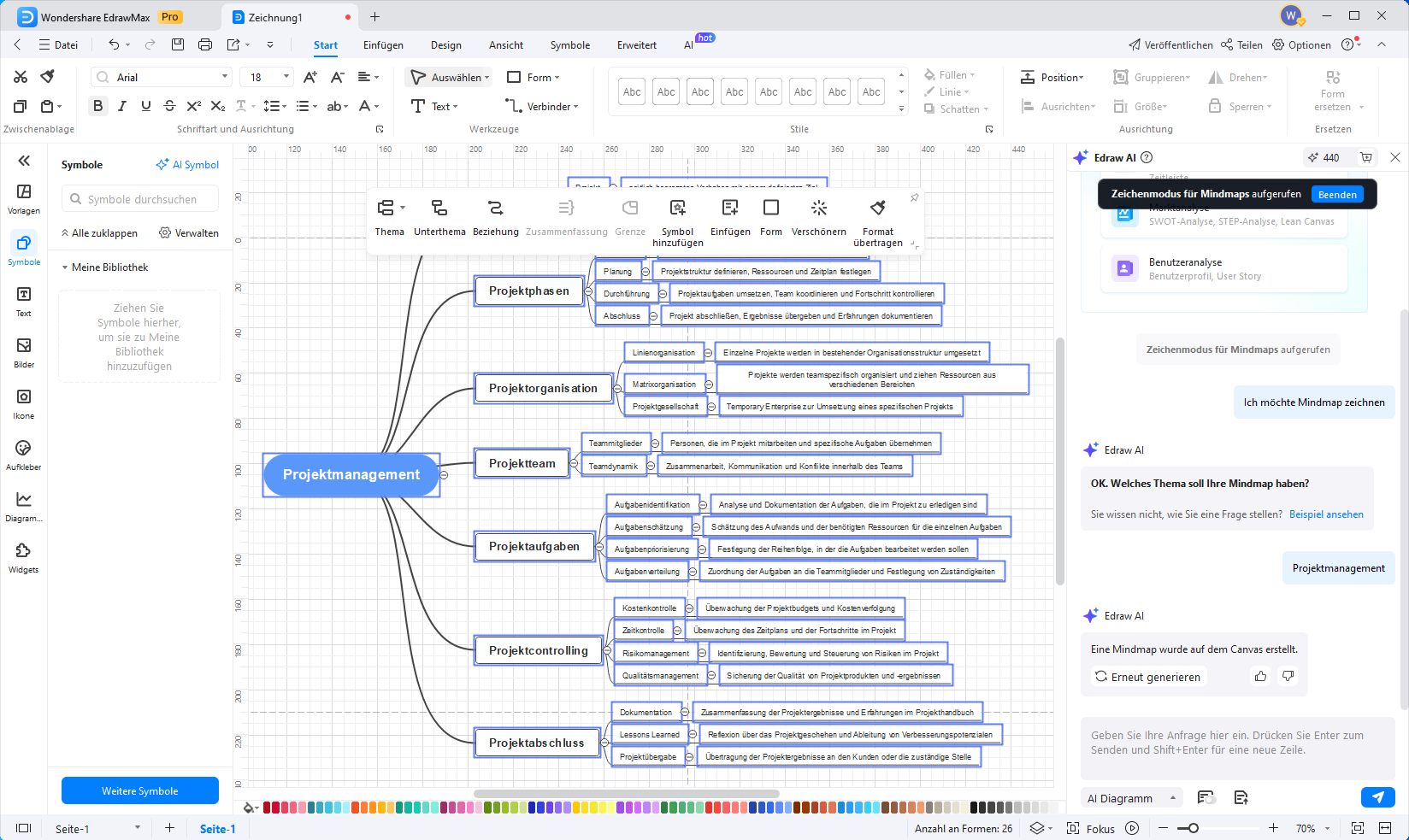 KI Mindmap erstellen mit EdrawMax