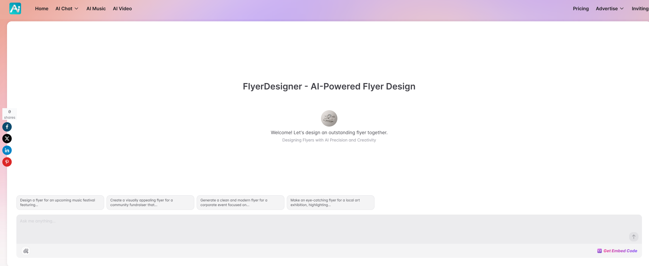YesChat AI Flyer Generator