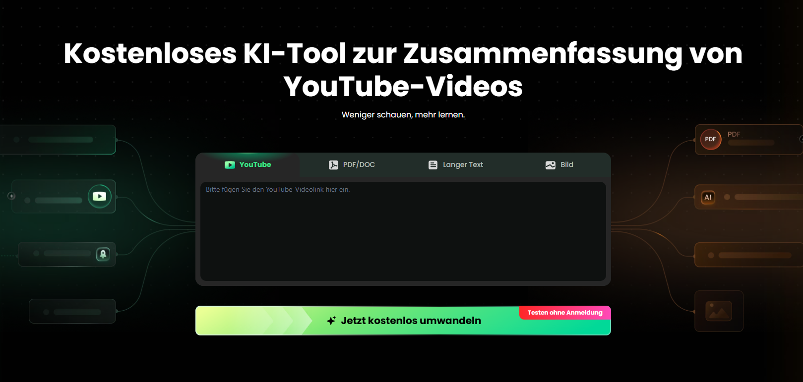 youtube video zusammenfassen ai