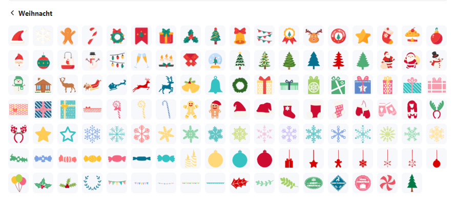 Weihnachtsaufkleber in EdrawMax