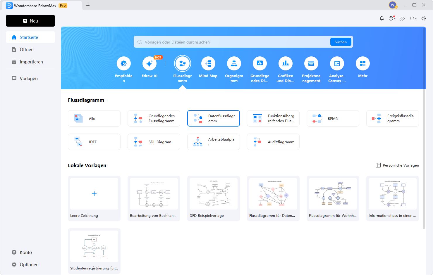 Datenflussdiagramm Vorlage