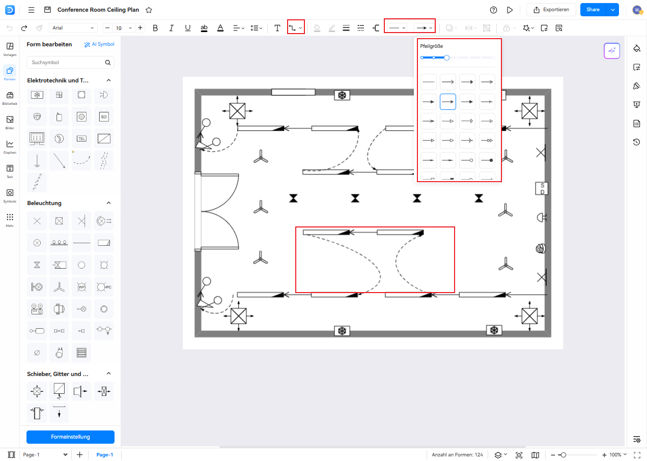 Schritt 4: Symbole verbinden (Konnektoren/Leitungen)