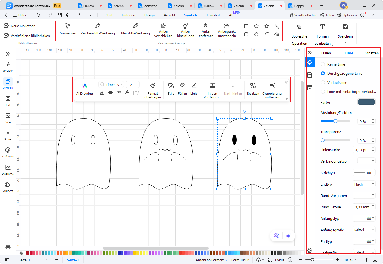 Neue Halloween-Cliparts zeichnen