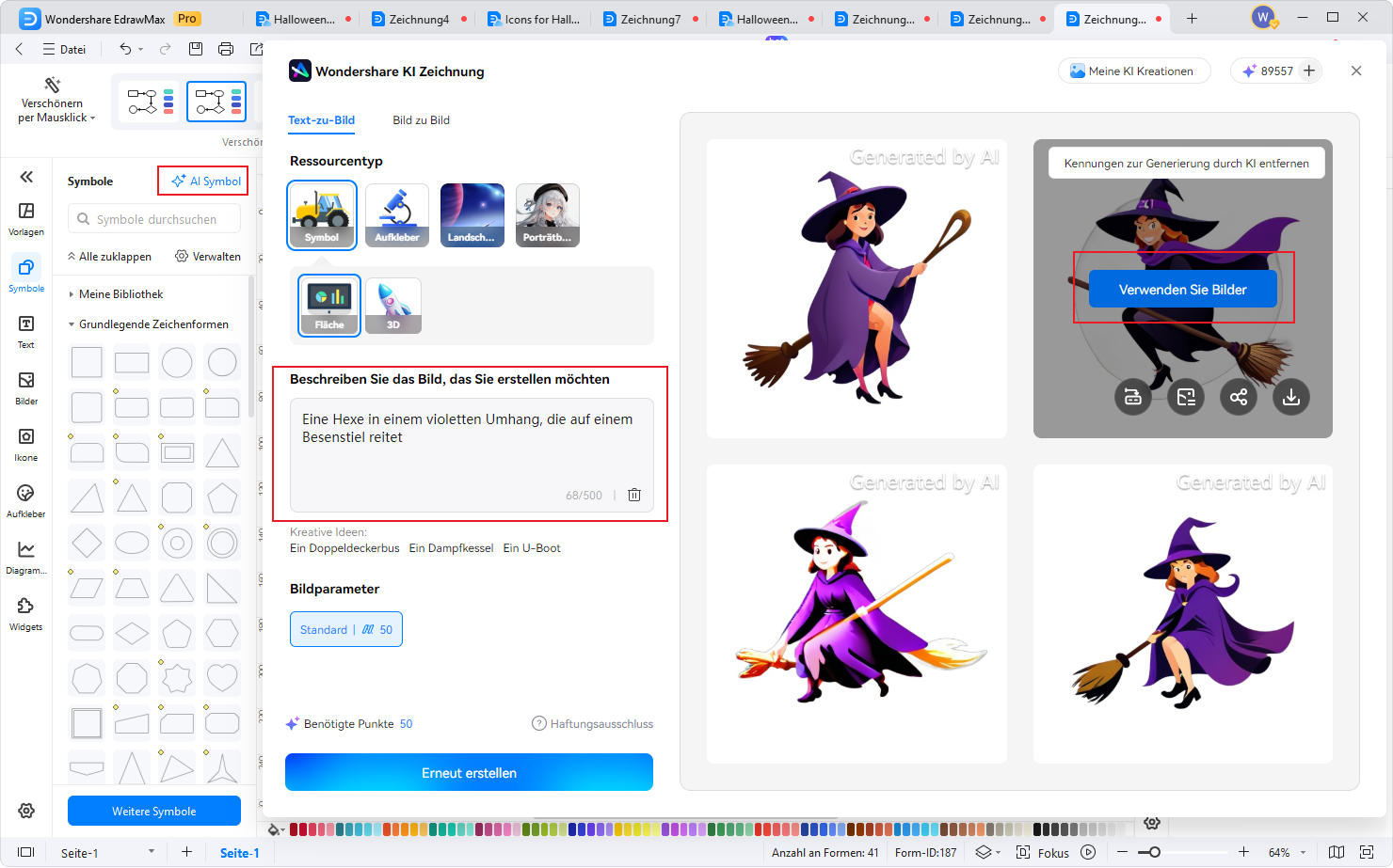 KI-Halloween-Cliparts erstellen