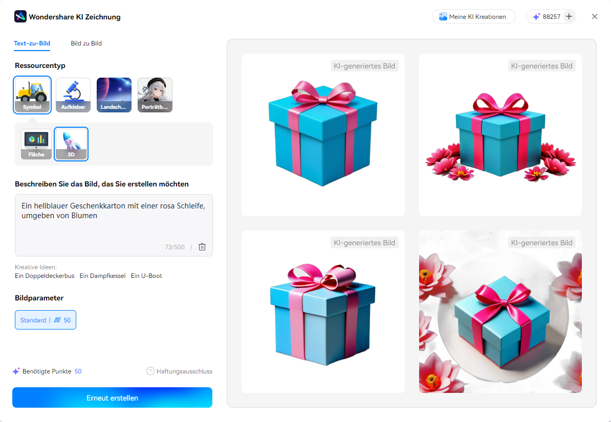 Nutze die KI-Zeichnungsfunktion