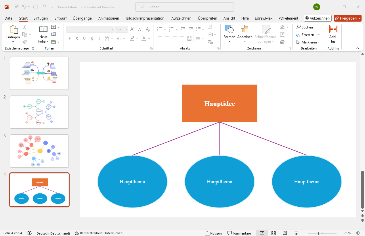 Wie Man Eine Mind Map In PowerPoint Erstellt