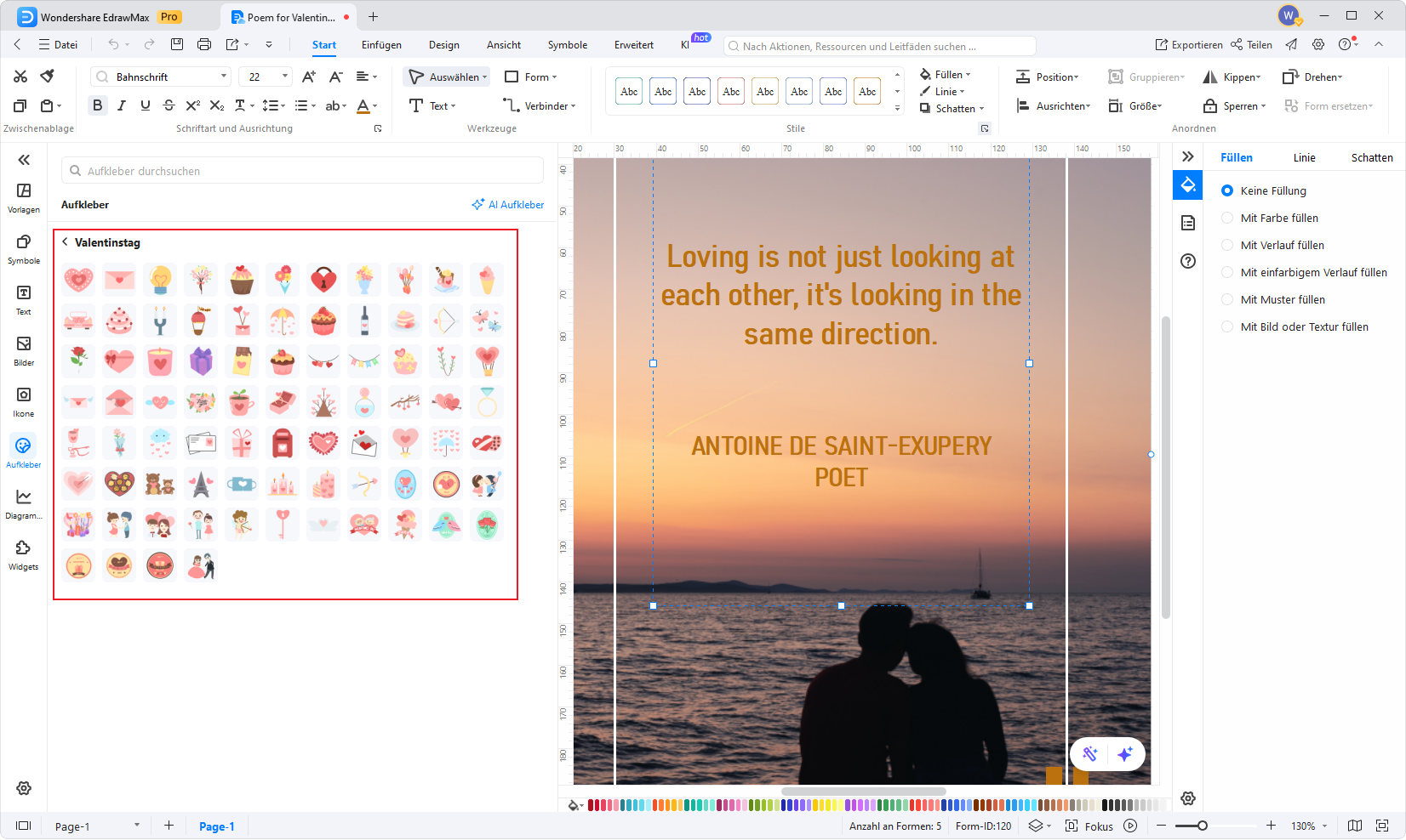 valentinstag karte basteln