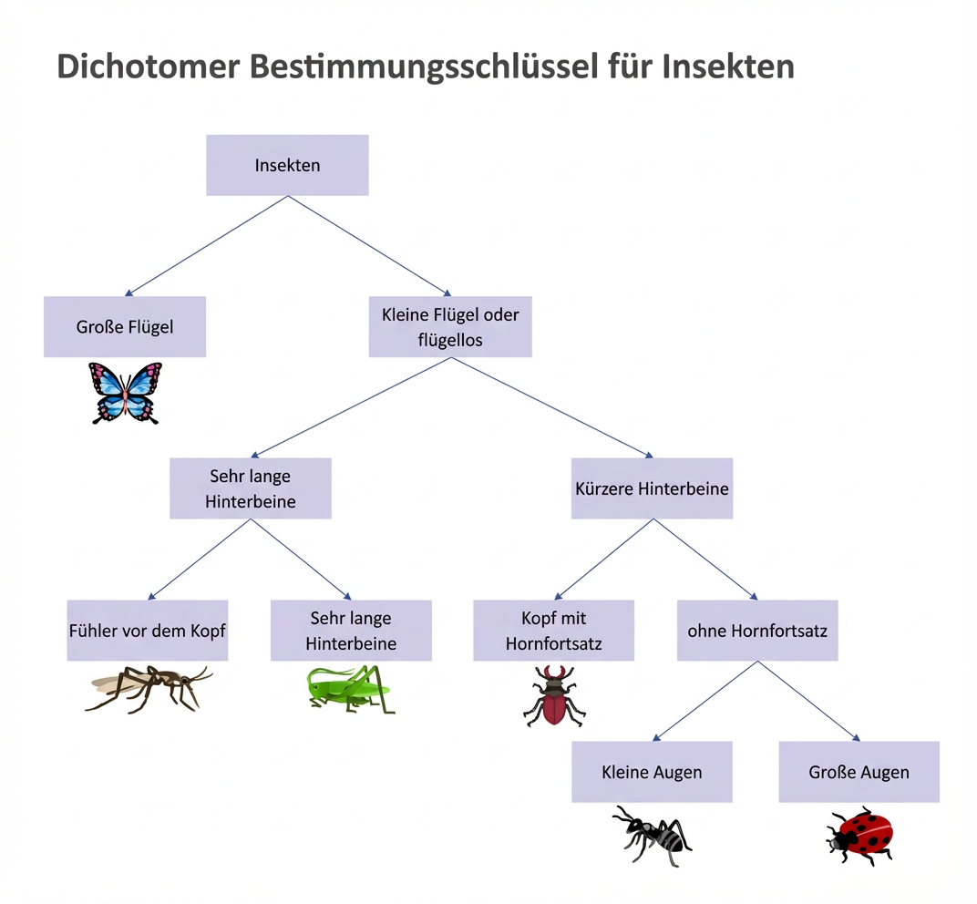 Dichotomischer Schlüssel für Insekten