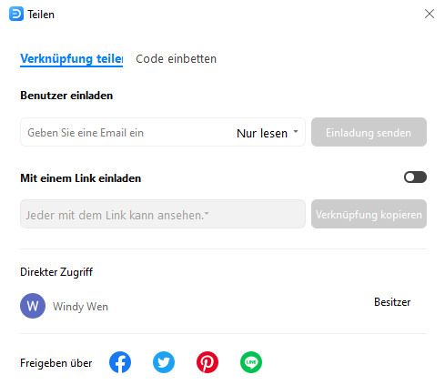 Biologiediagramm teilen und veröffentlichen