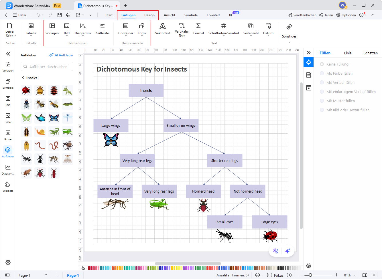 Wie man einen Dichotomischen Schlüssel zeichnet