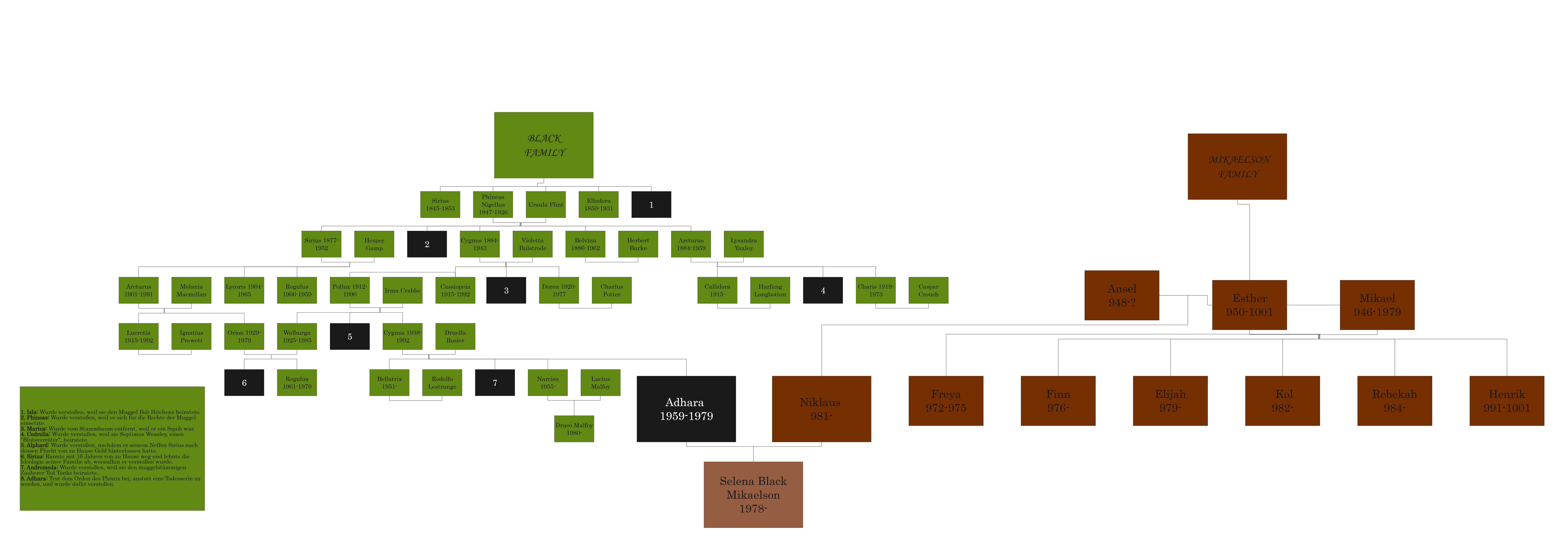 black stammbaum und mikaelson stammbaum