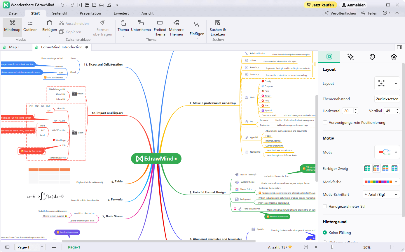 Kostenlose Mindmap erstellen Software