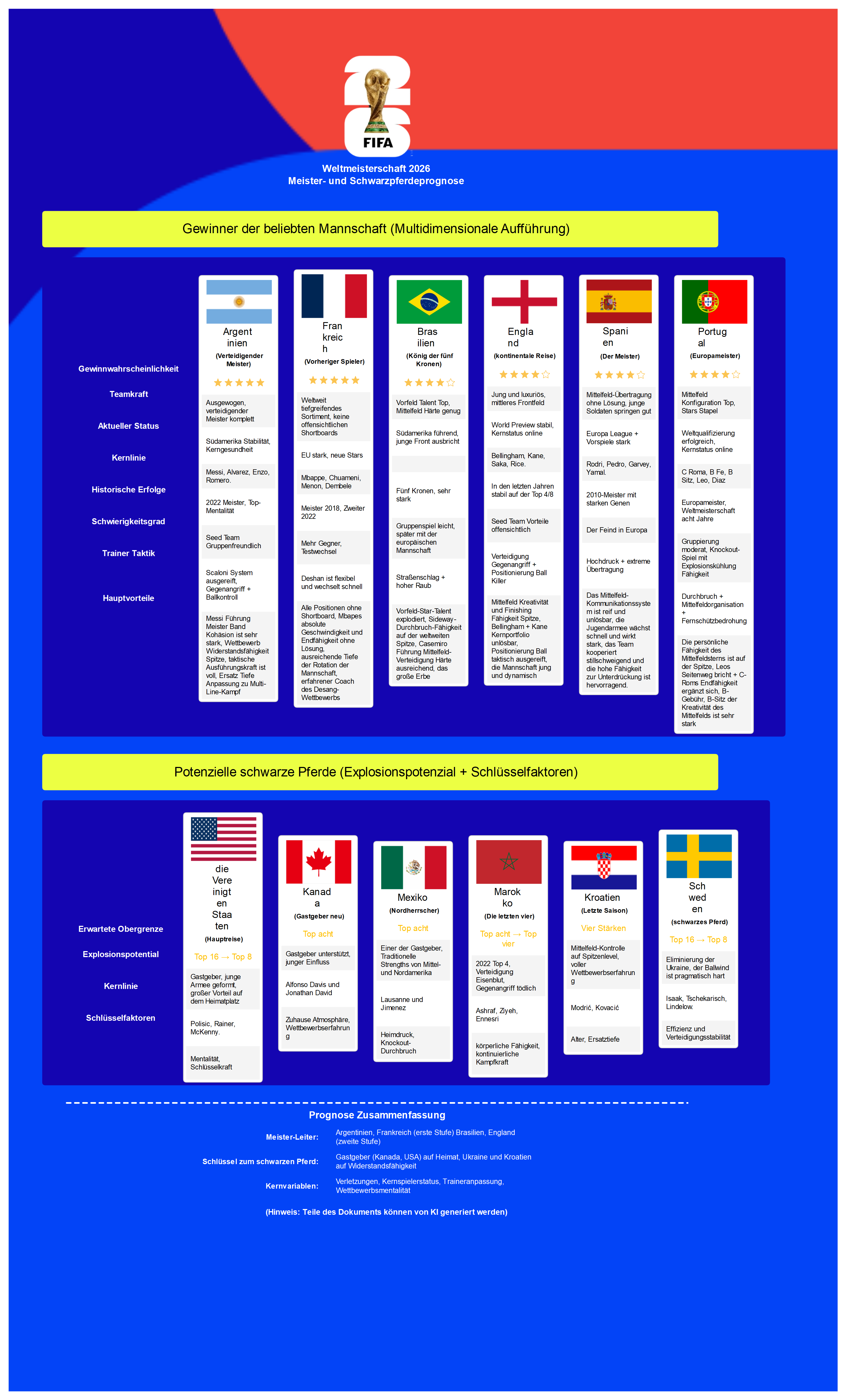 WM 2026 Favoriten-Prognose: Titelkandidaten und Geheimfavoriten im Vergleich
