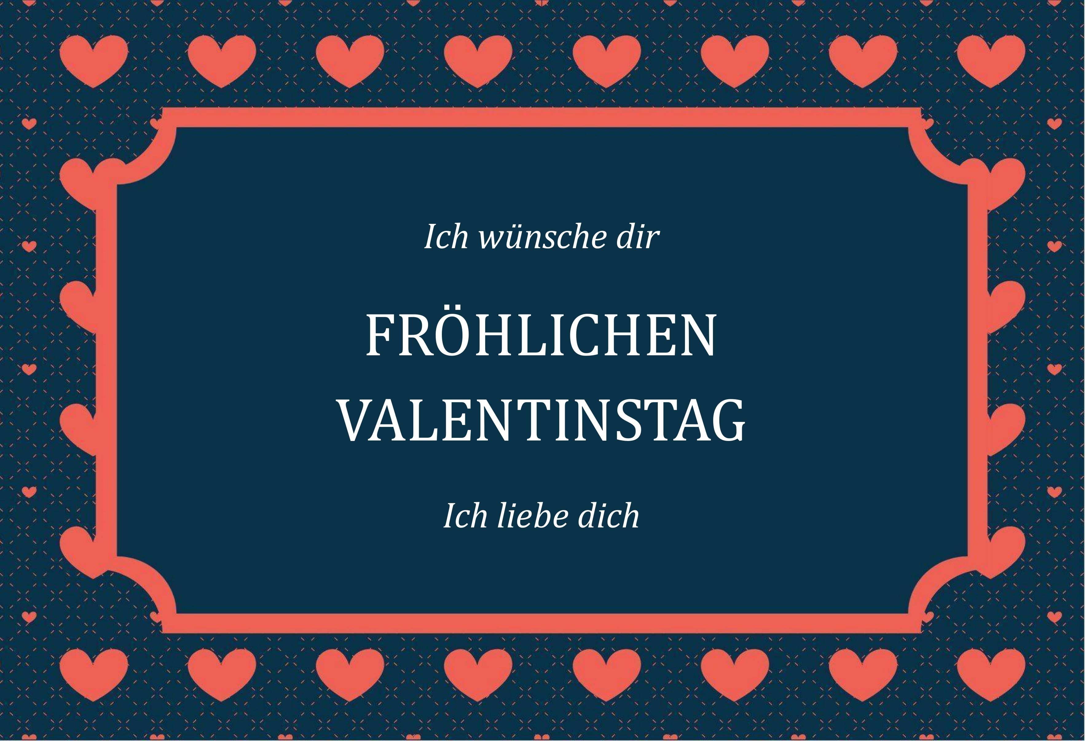 Traditioneller Valentinsgruß - Ich liebe dich