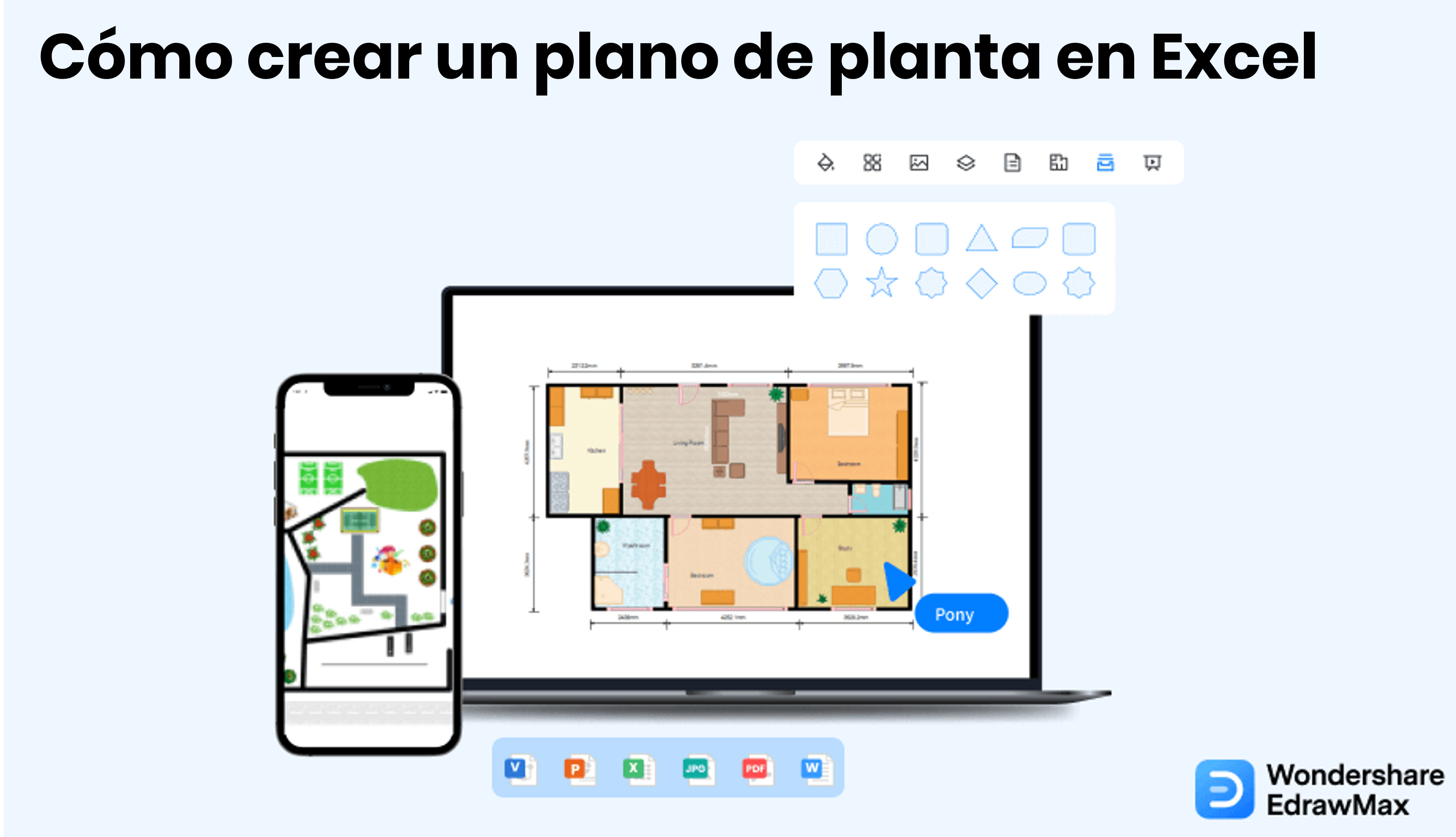 cómo crear un plano de planta en Excel
