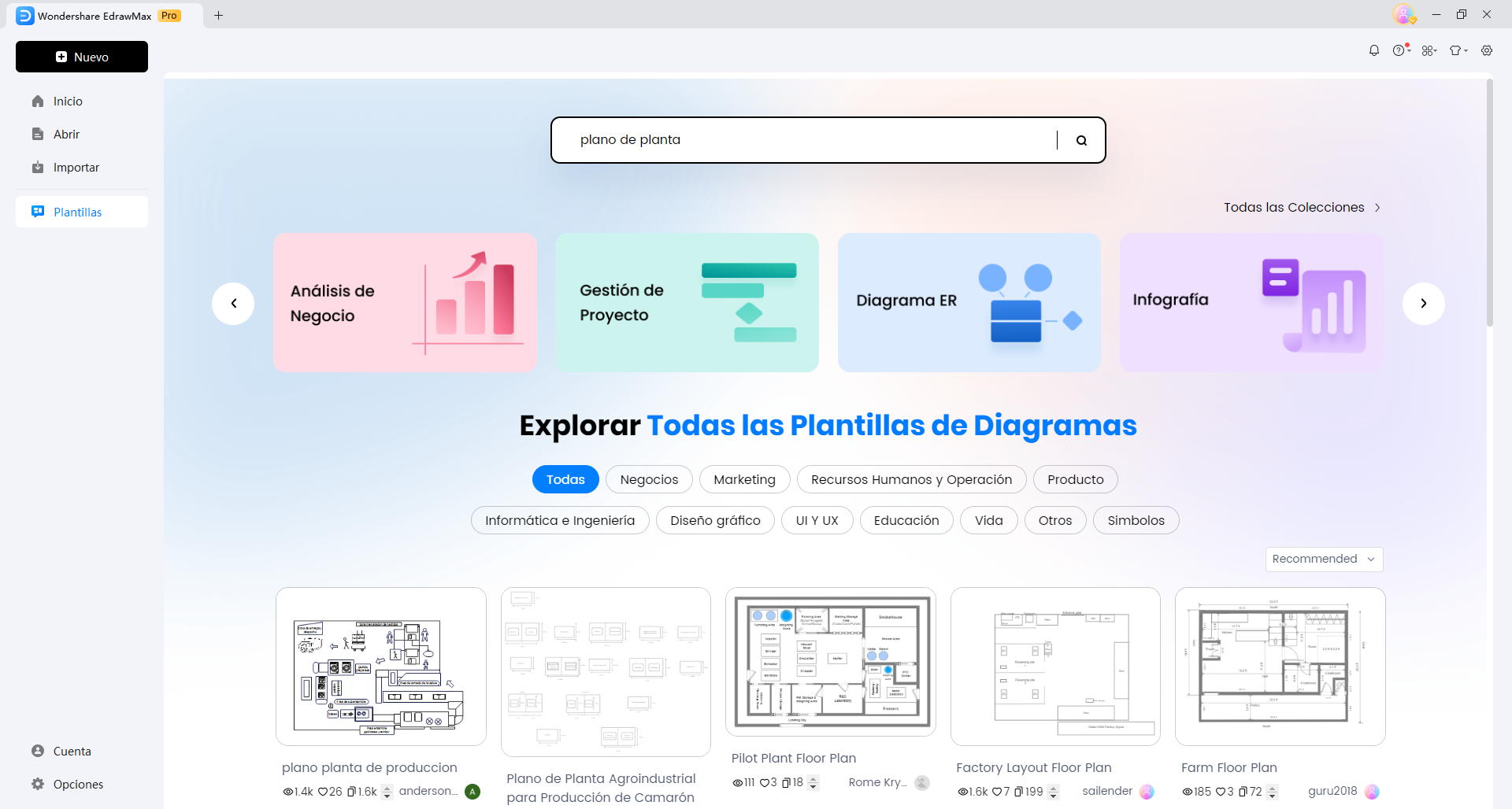 plantillas de plano de planta