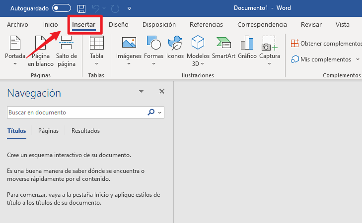 paso 2 de crear un mapa conceptual en word