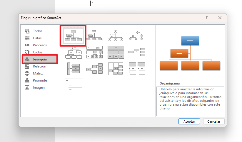 paso 3 de crear un mapa conceptual en word