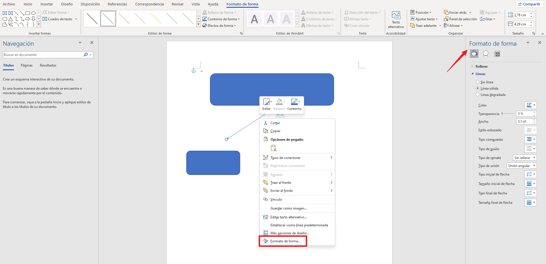 paso 5 de crear un mapa conceptual en word