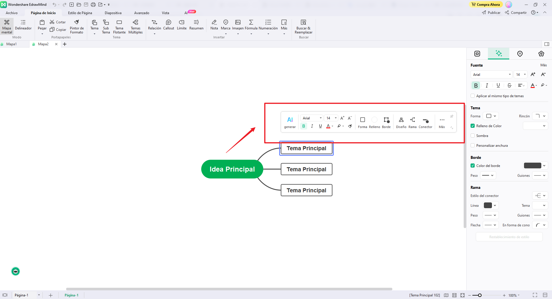 cómo hacer un mapa conceptual en edrawmind