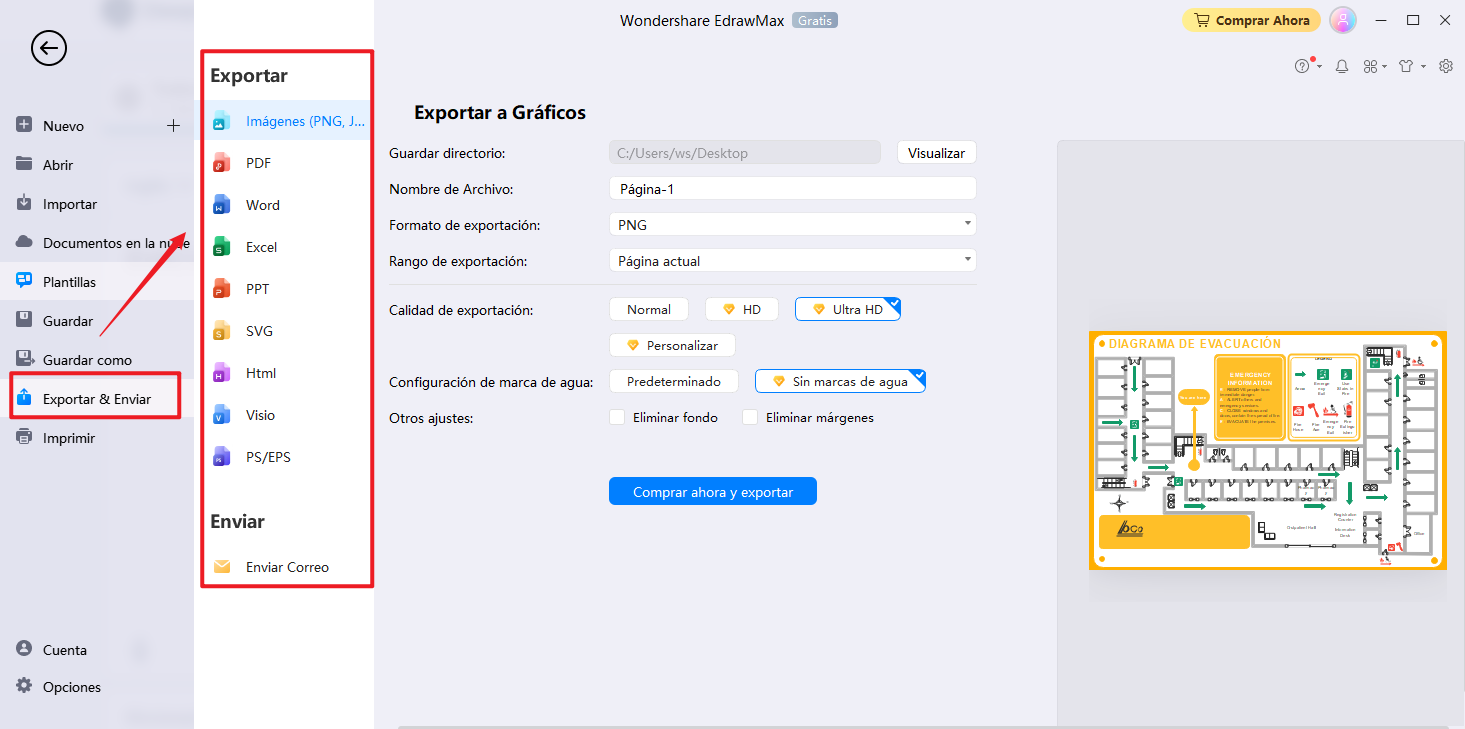 cómo dibujar un plano de evacuación en caso de incendios