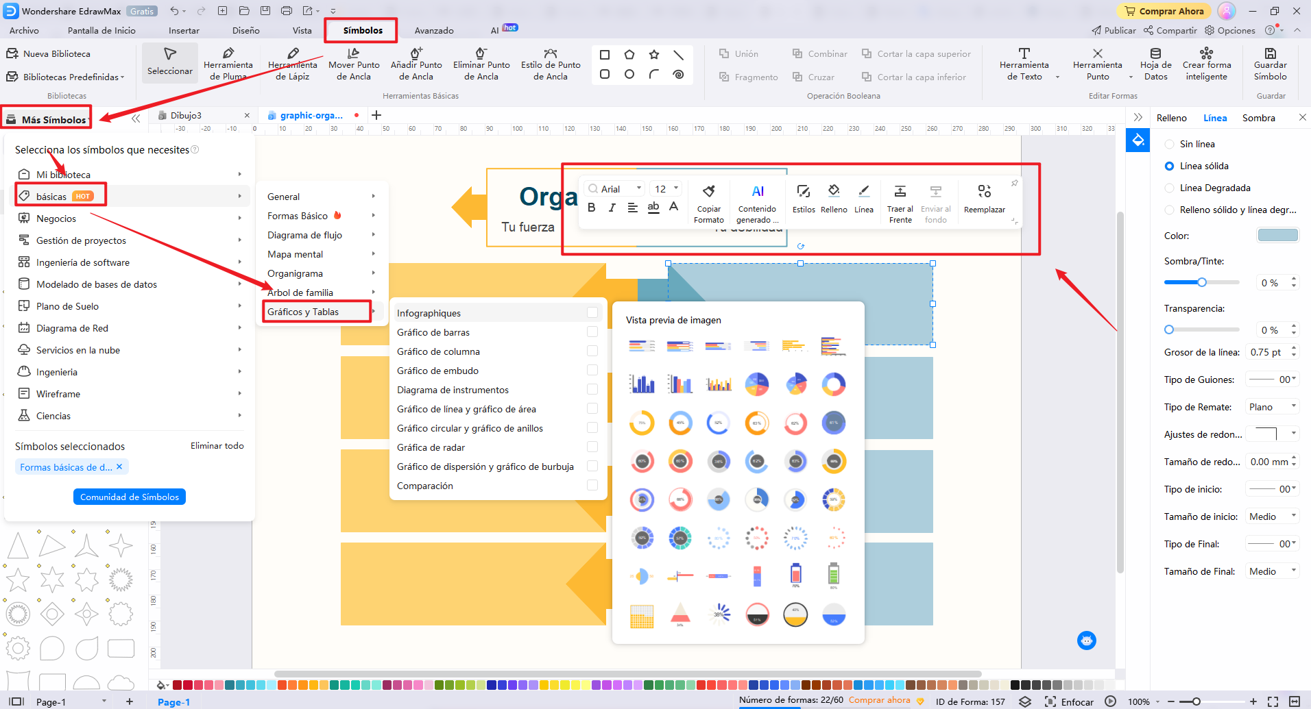 cómo crear un organizador gráfico
