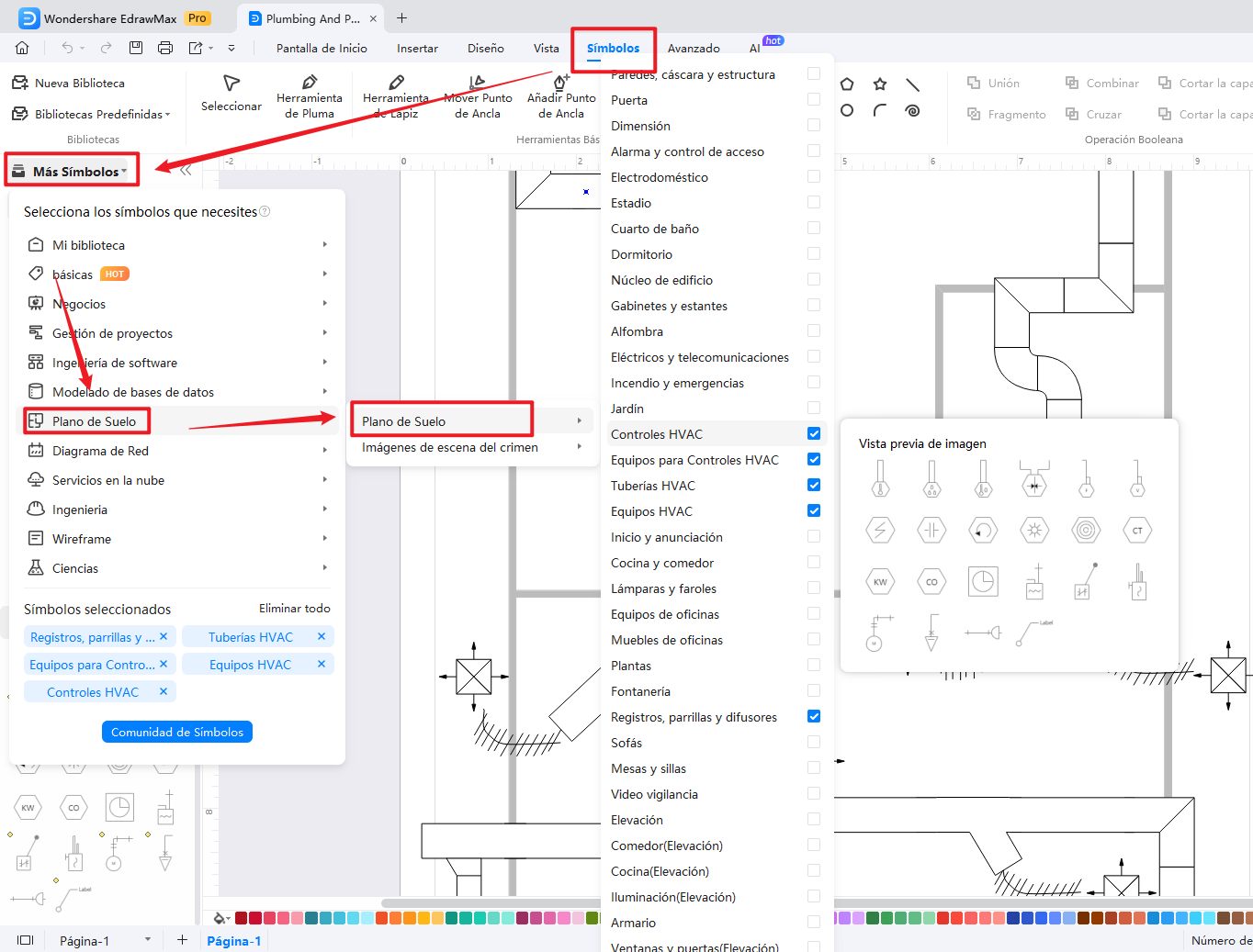 cómo utilizar los símbolos de hvac